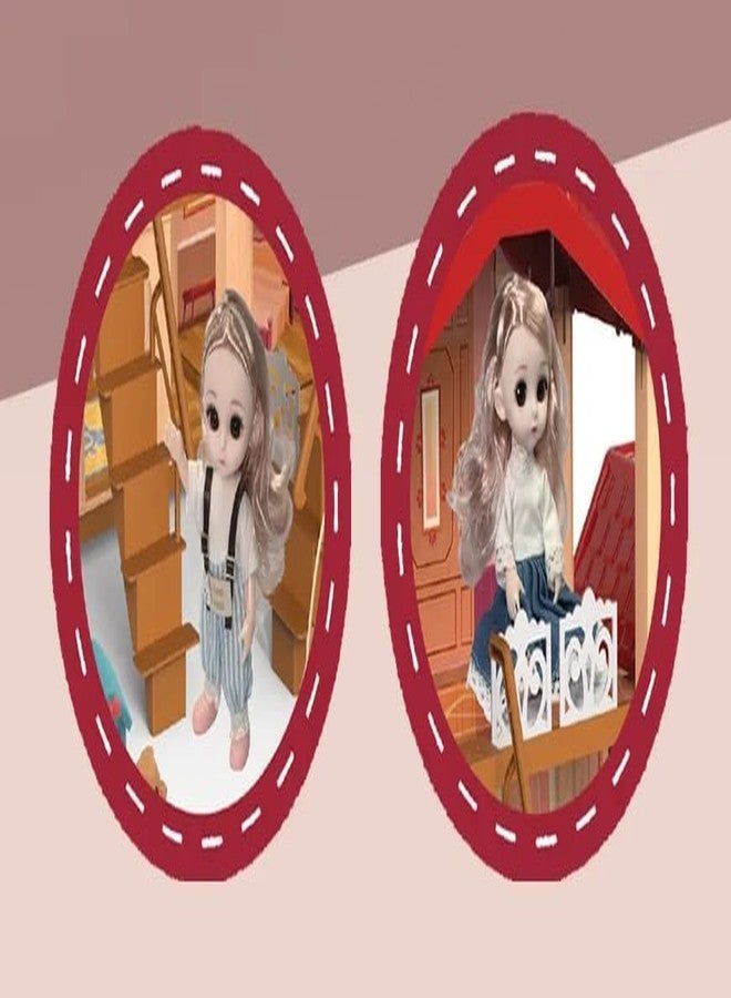 Brighterbee Classic Doll House Sweet Family DIY Assembled Luxury Villa Girls Gift Dreamhouse Doll House with Funiture Combination - Image 3